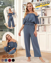 Women Crop Top Pajama Crop Top Ribbed Ruched Sleeveless Crop Top With Bell Bottom